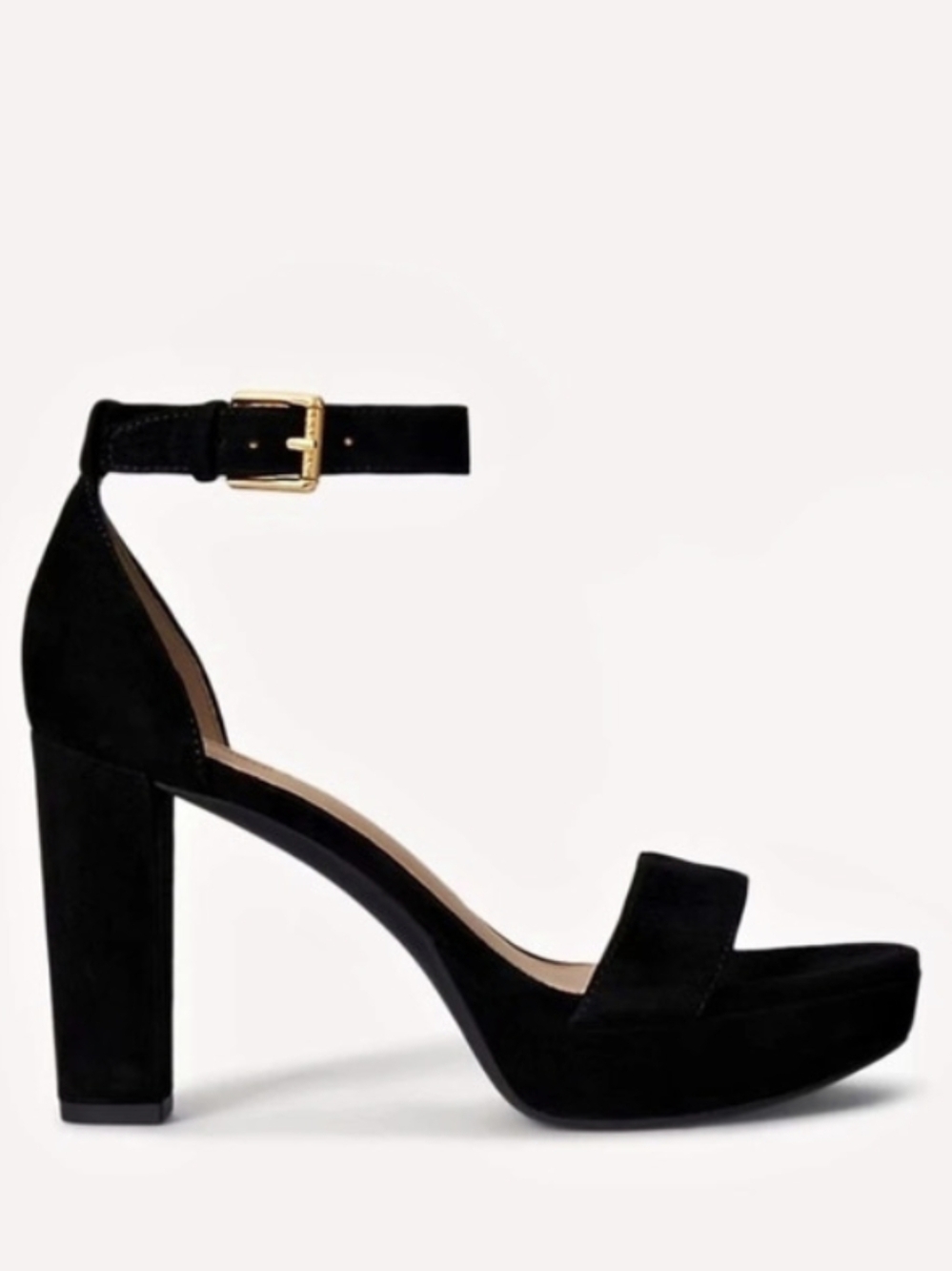 Lauren Ralph Lauren Sylvia Suede Platform Sandal Black